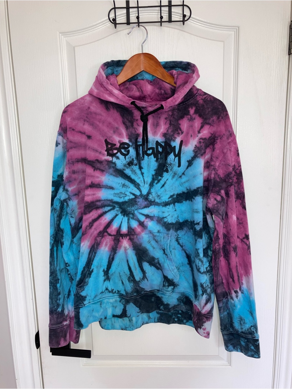 Urban Heritage Purple & Blue Tie-Dye Hoodie - size L